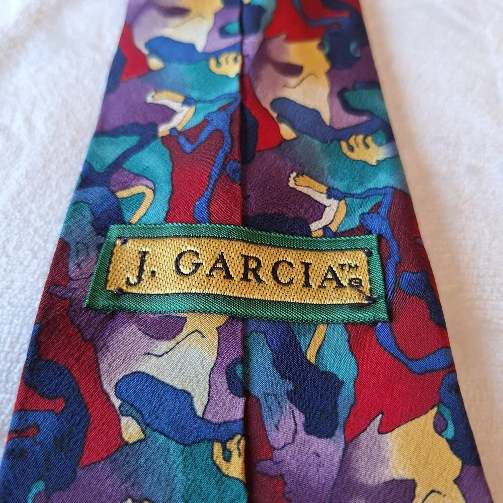 J Garcia Cartoon Limbo Collection Eight‎ Silk Neck Tie Made In USA by Stoneheng